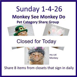 Sunday 1-4-2026 Dog Cat Small Animal Pet Share Discussion Group